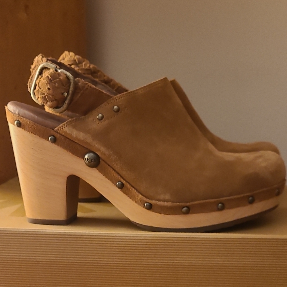 UGG Brown Suede Clogs Size 11 M